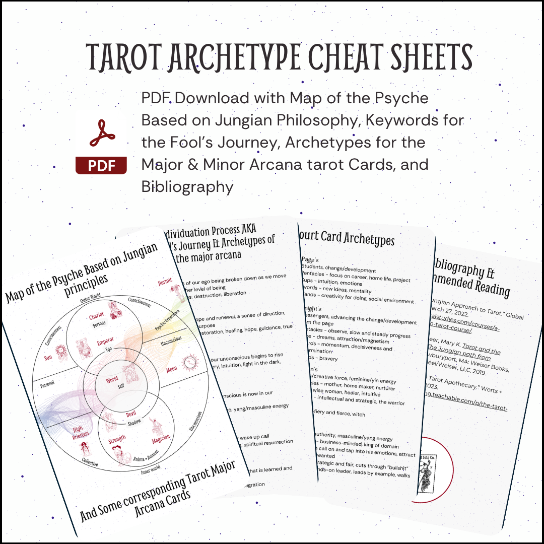 Tarot Archetype Cheat Sheets